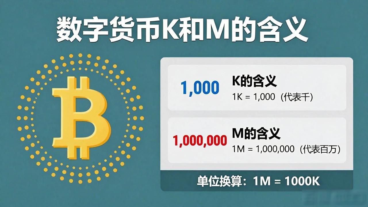 数字货币K和M分别代表什么 数字货币K是千M是百万 数字货币K与M的换算规则_数字货币中M和K是多少数量